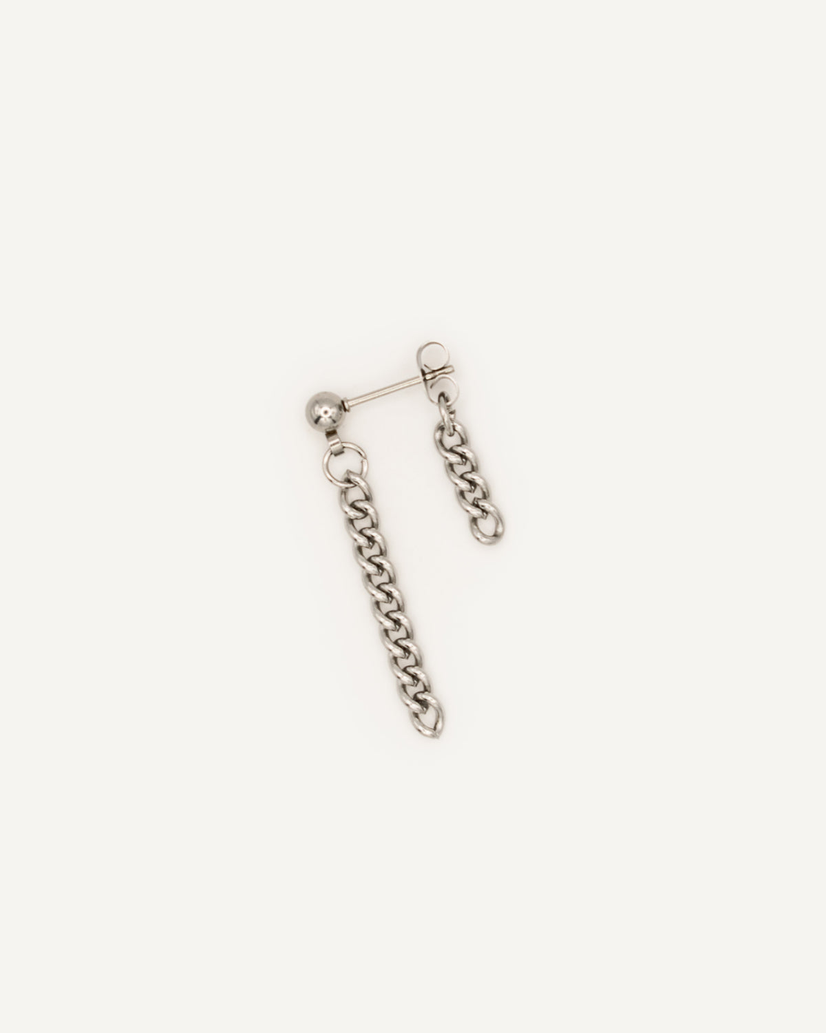 Pendiente Cadena Double Chain Silver