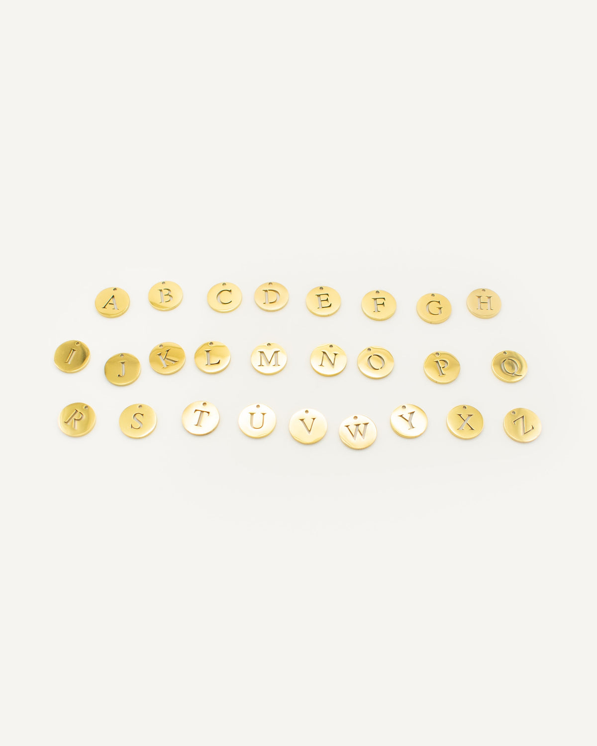 Charm Medalla Letra Gold