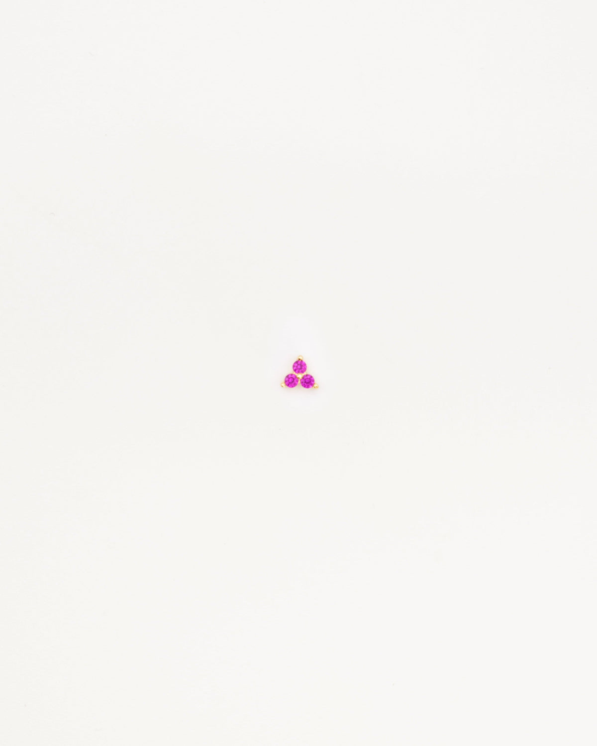 Mini Pendiente Tri Fucsia Gold