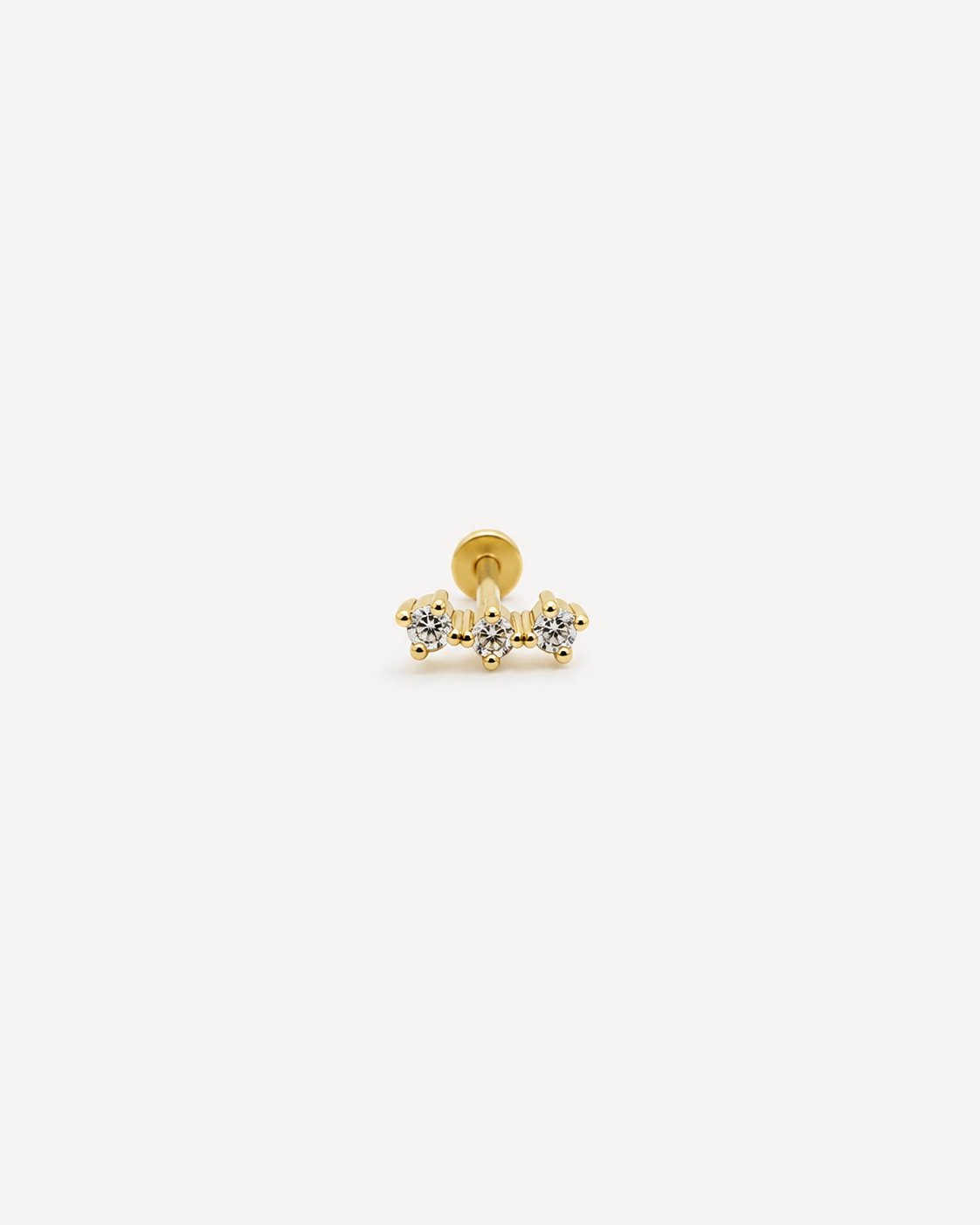 Pendiente Trío Blanco Gold