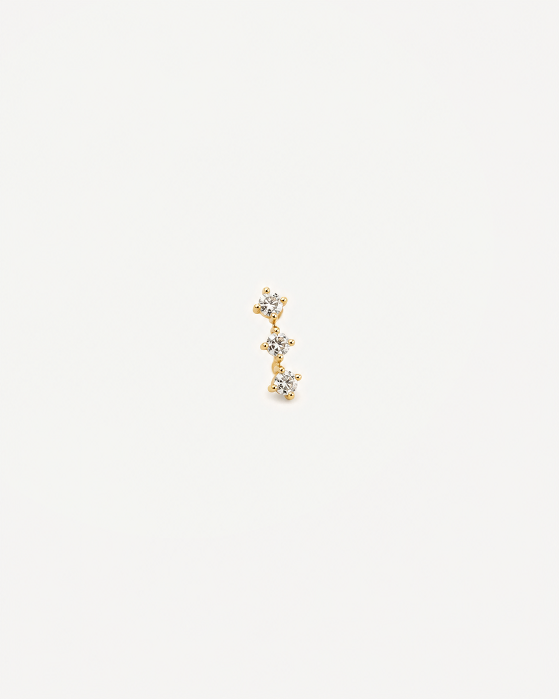 Pendiente Trío Blanco Gold