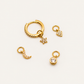Pack Aritos Charms White Gold
