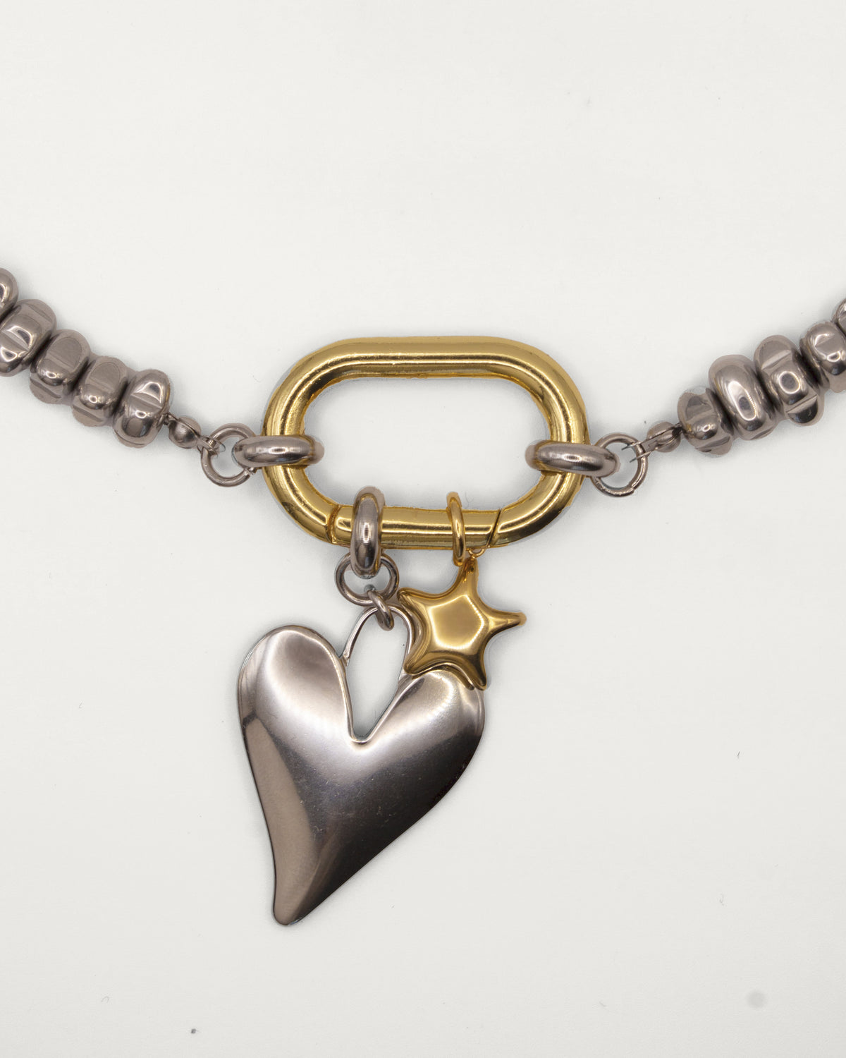 Charm Corazón Chunky Silver