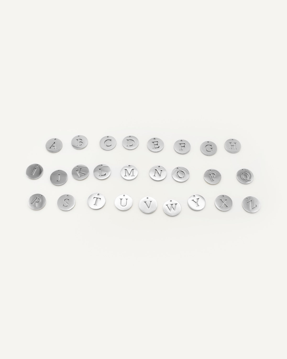 Charm Medalla Letra Silver