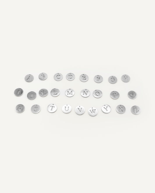 Charm Medalla Letra Silver