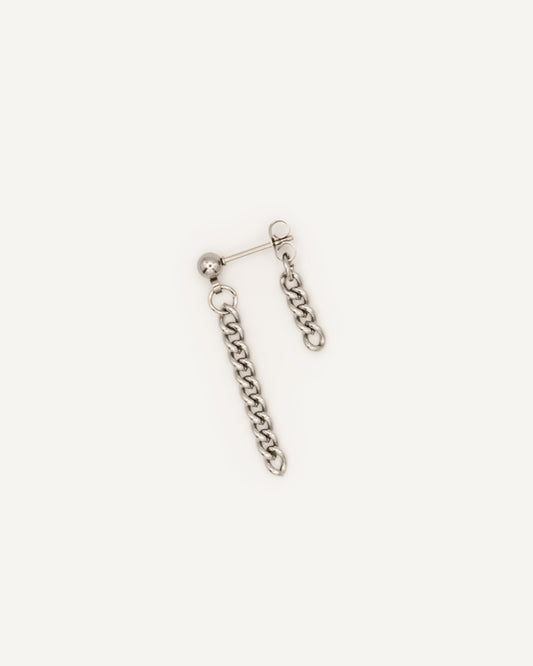 Pendiente Cadena Double Chain Silver