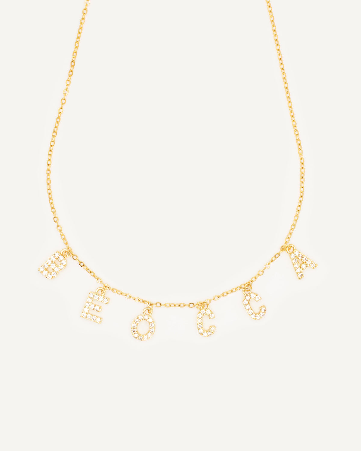 Charm Letra circonitas Gold