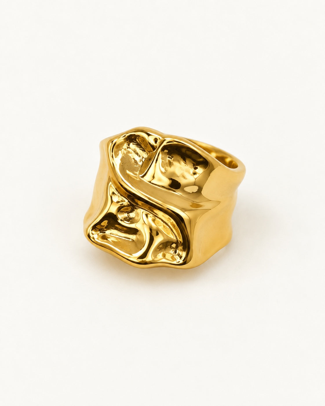 Anillo Sculpt Gold BEOCCA - lateral