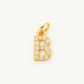 Charm letra B circonitas Gold BEOCCA