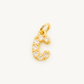 Charm letra C circonitas Gold BEOCCA