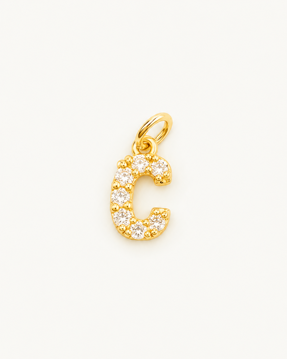 Charm letra C circonitas Gold BEOCCA