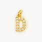Charm letra D circonitas Gold BEOCCA