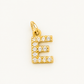 Charm letra E circonitas Gold BEOCCA