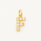 Charm letra F circonitas Gold BEOCCA