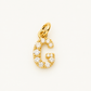 Charm letra G circonitas Gold BEOCCA