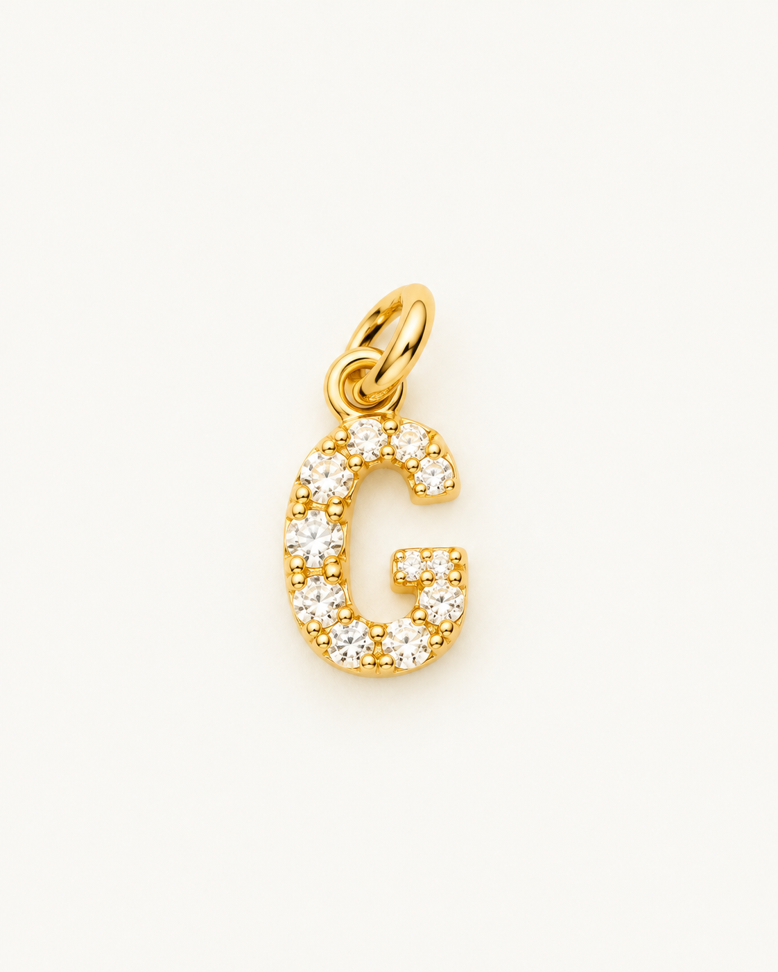 Charm letra G circonitas Gold BEOCCA