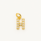 Charm letra H circonitas Gold BEOCCA