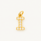 Charm letra I circonitas Gold BEOCCA