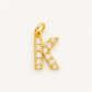 Charm letra K circonitas Gold BEOCCA