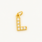 Charm letra L circonitas Gold BEOCCA