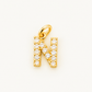Charm letra N circonitas Gold BEOCCA