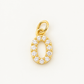 Charm letra O circonitas Gold BEOCCA