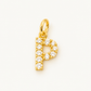 Charm letra P circonitas Gold BEOCCA