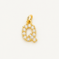 Charm letra Q circonitas Gold BEOCCA