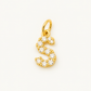 Charm letra S circonitas Gold BEOCCA