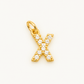 Charm letra X circonitas Gold BEOCCA