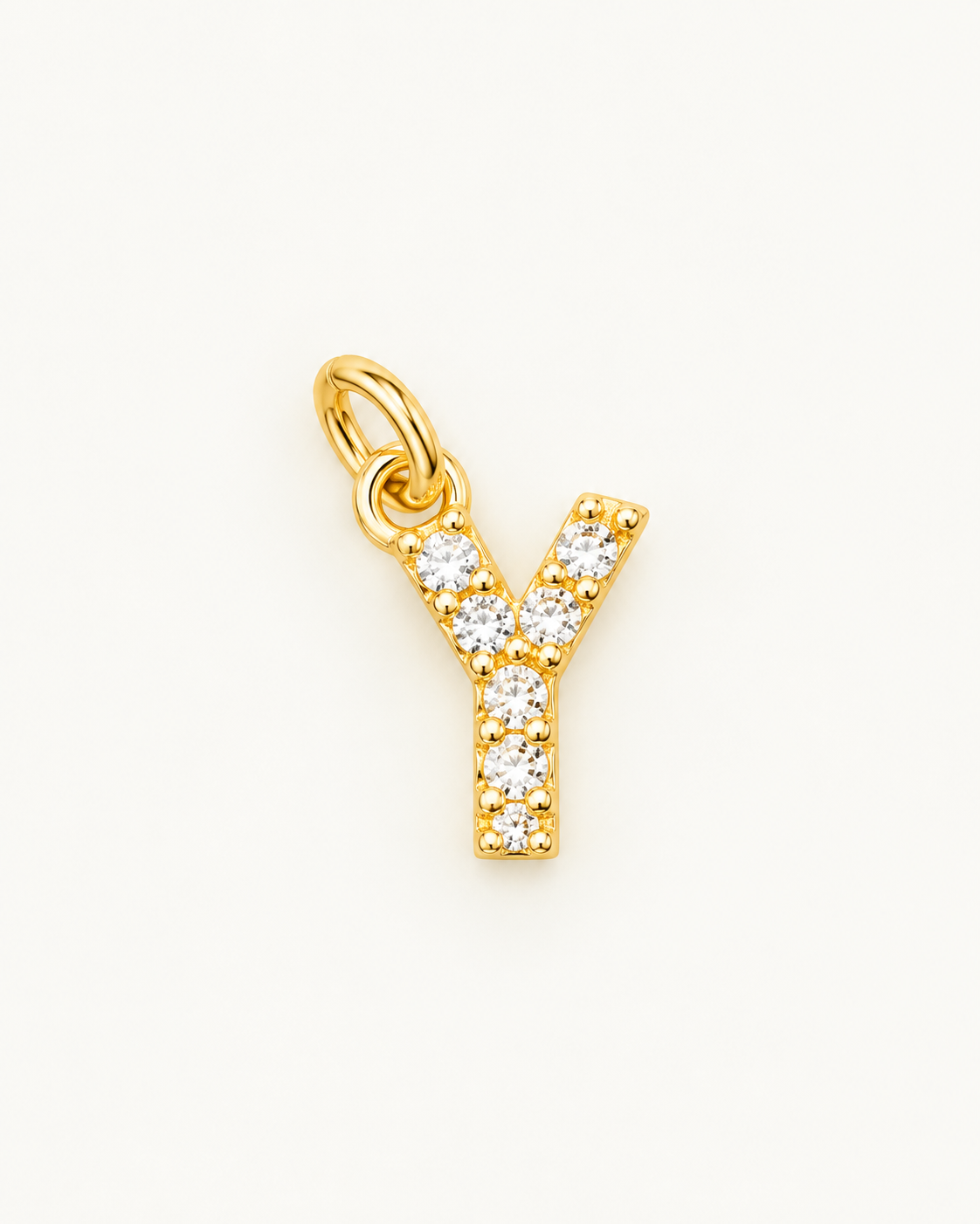 Charm letra Y circonitas Gold BEOCCA