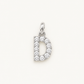 Inicial D con circonitas Silver BEOCCA