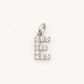 Inicial E con circonitas Silver BEOCCA