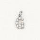 Inicial G con circonitas Silver BEOCCA