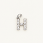 Inicial H con circonitas Silver BEOCCA