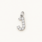 Inicial J con circonitas Silver BEOCCA