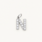 Inicial N con circonitas Silver BEOCCA