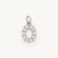 Inicial O con circonitas Silver BEOCCA