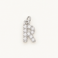 Inicial R con circonitas Silver BEOCCA