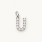 Inicial U con circonitas Silver BEOCCA
