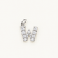 Inicial W con circonitas Silver BEOCCA