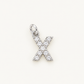 Inicial X con circonitas Silver BEOCCA