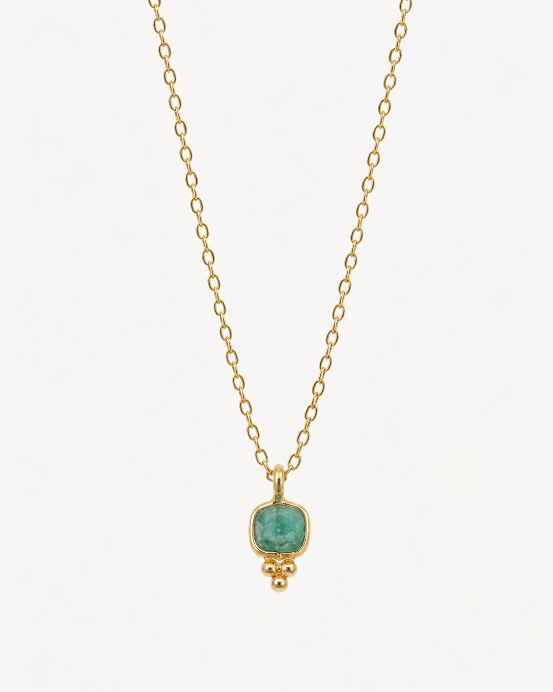 Collar Talaier Gold con amazonita y cadena Basic