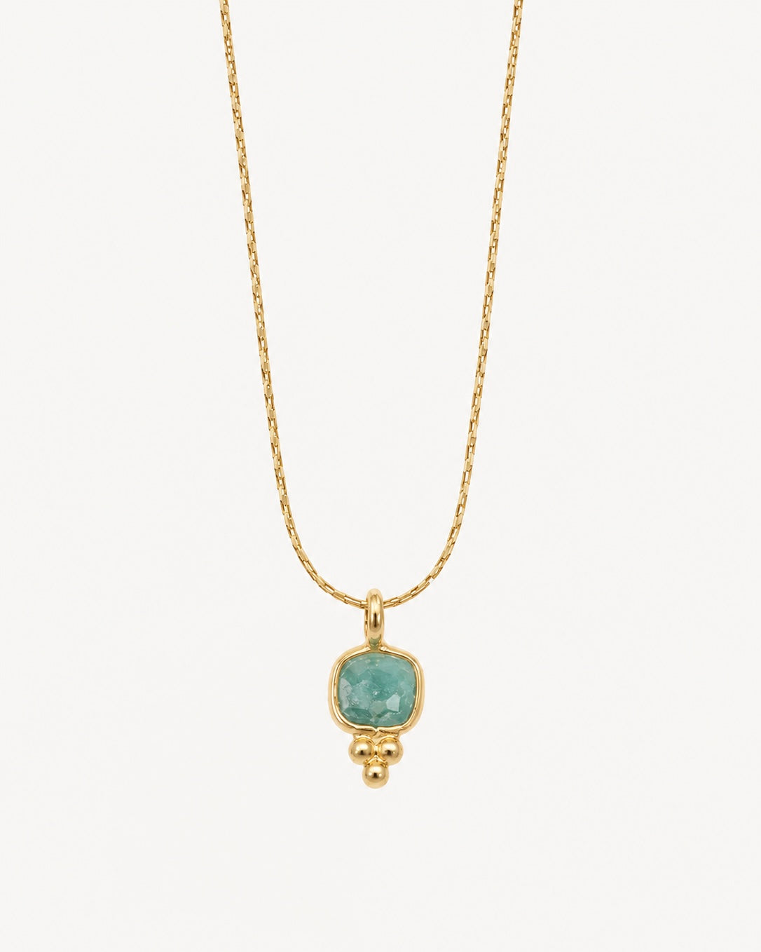 Collar Talaier Gold con amazonita y cadena Hilo