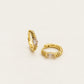 Pendientes Marquise Gold de plata con baño de oro y circonita