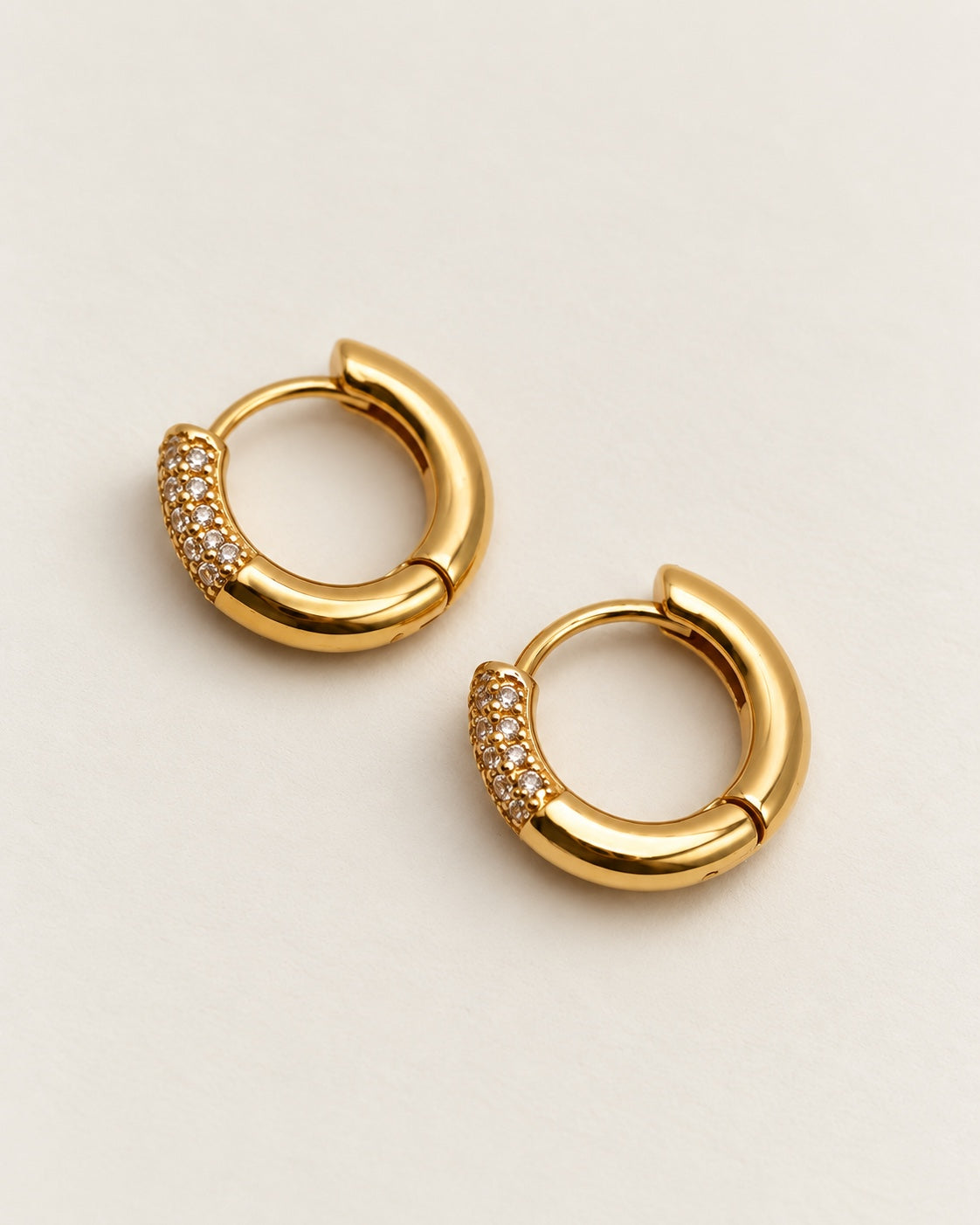 Pendientes Lumi Gold con circonitas