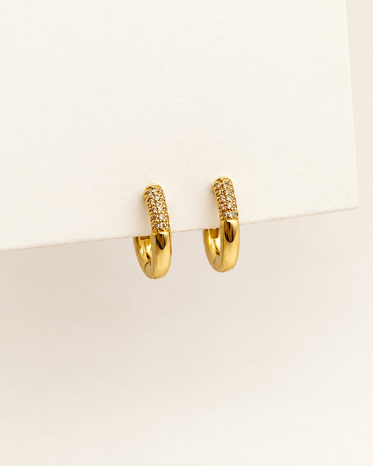 Pendientes Lumi Gold en expositor