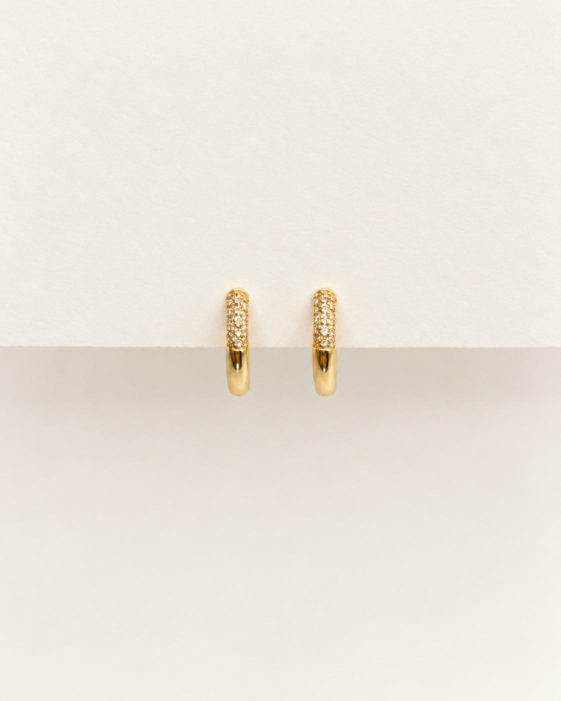 Pendientes Lumi Gold de frente