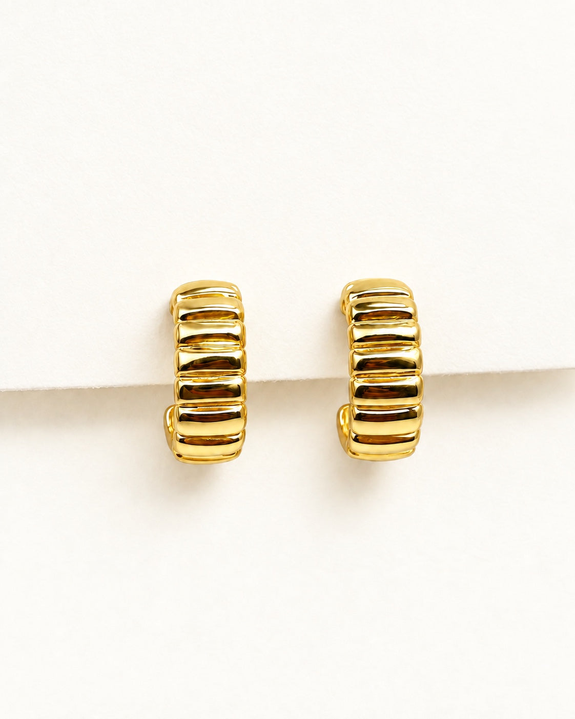 Pendientes Siena Gold de frente