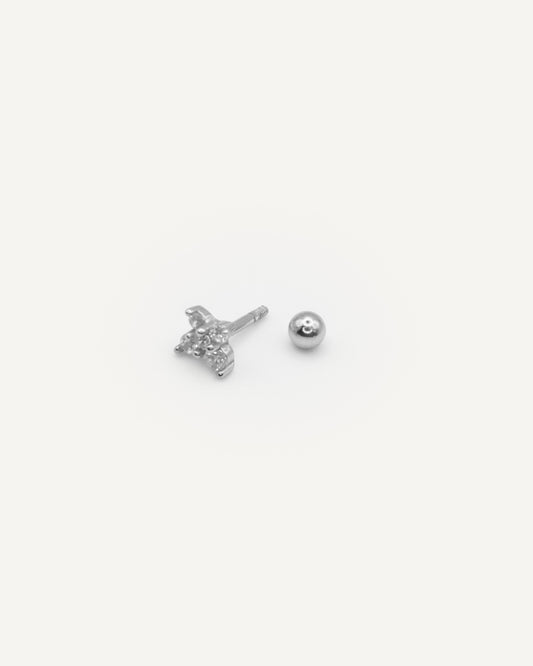 Mini Pendiente Cross Silver